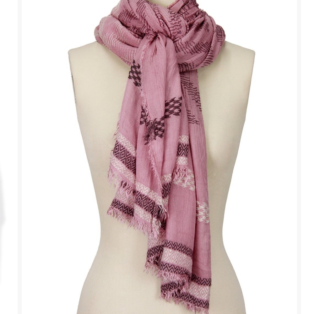 Pink Diamond Stripe Scarf